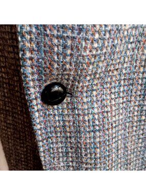 Vintage Blazer Jacket 44/46  LARGE La Vanti 2-Button Tweed Blazer Jacket 1970's